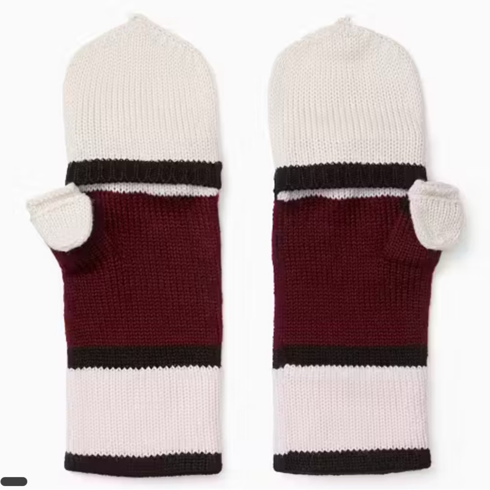 Kate Spade One Size Mondrian Pop Top Mittens  Winter Travel - Picture 4 of 9